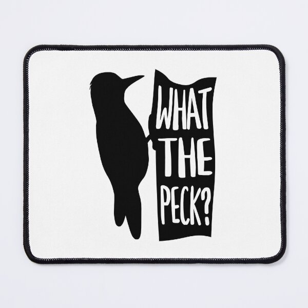 Item preview, What the Peck. Funny Black And White Wood Pecker designed and sold by PMCreative.