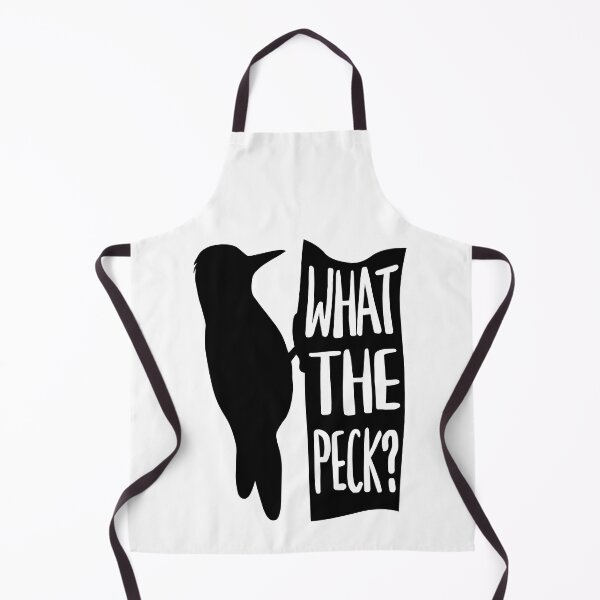 Item preview, What the Peck. Funny Black And White Wood Pecker designed and sold by PMCreative.