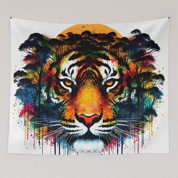 Item preview, tiger face, tigress, siberian tiger  designed and sold by TrueArtVibes.