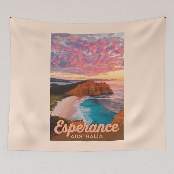 Item preview, Esperance Australia Illustration Travel Art Vintage designed and sold by KrisSidDesigns.