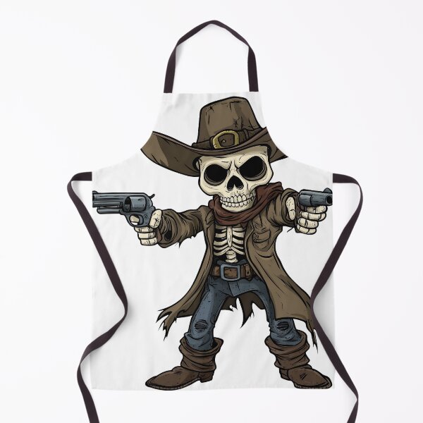 Item preview, cowboy skull with two guns designed and sold by javierparra.