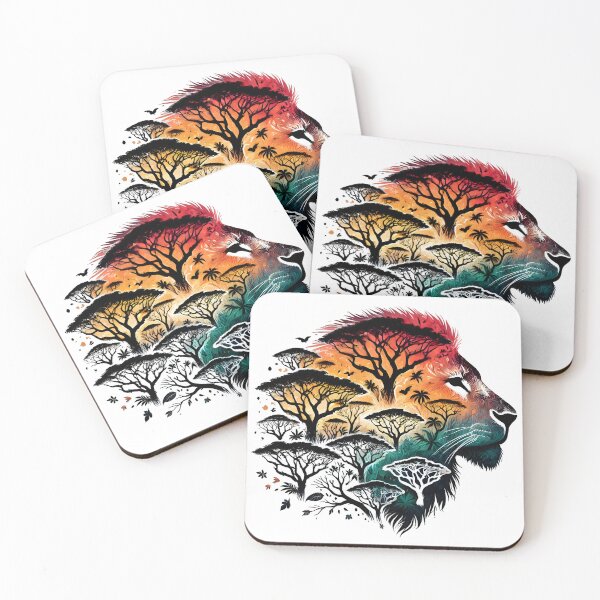 Item preview, lion jungle, lion face, savannah lion designed and sold by TrueArtVibes.