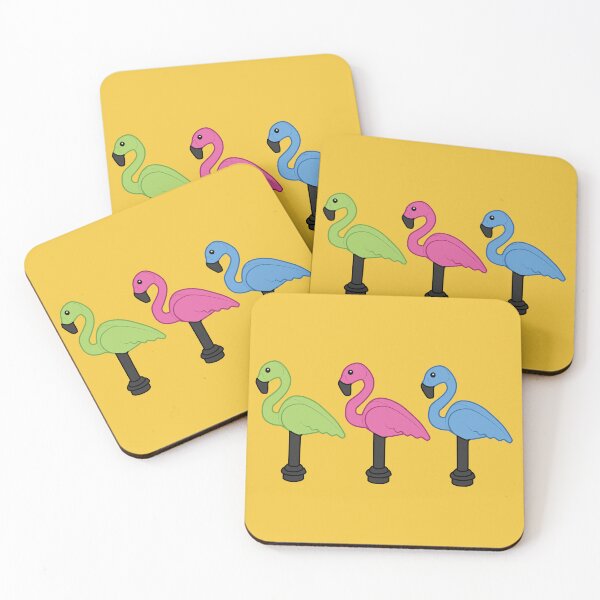 Item preview, Trio of Colorful Flamingos designed and sold by InkFigs.