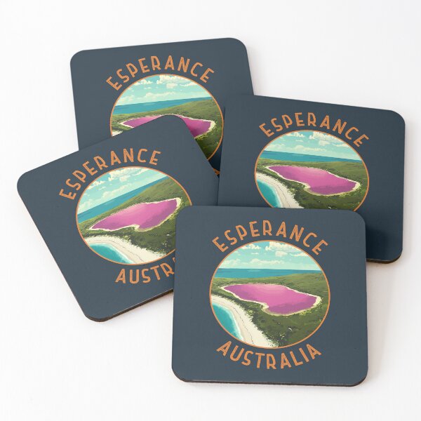 Item preview, Esperance Australia Lake Hillier Retro Distressed Circle designed and sold by KrisSidDesigns.