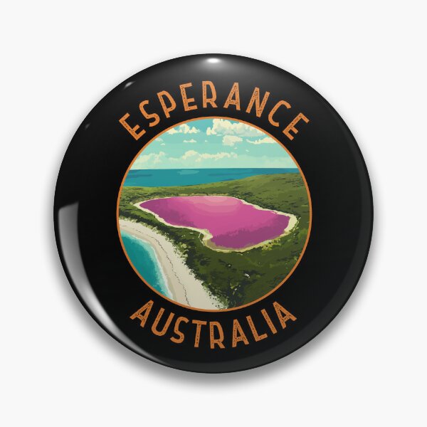 Item preview, Esperance Australia Lake Hillier Retro Distressed Circle designed and sold by KrisSidDesigns.