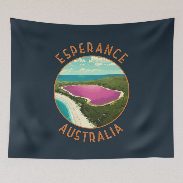Item preview, Esperance Australia Lake Hillier Retro Distressed Circle designed and sold by KrisSidDesigns.