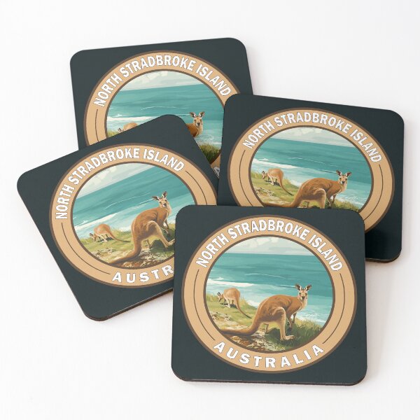 Item preview, North Stradbroke Island Travel Art Badge designed and sold by KrisSidDesigns.