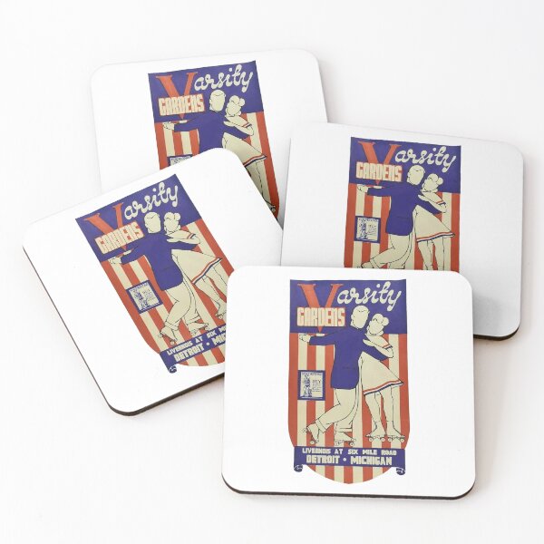 Item preview, Varsity Gardens Detroit Michigan  Roller Skating Rink Sticker Decal Label designed and sold by tislord.
