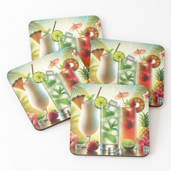 Item preview, Refreshing Tropical Drinks: Summer Cocktails Bliss designed and sold by PawtopiaDesigns.