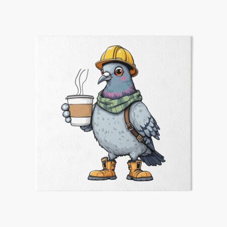 Artikel-Vorschau von Taube beim Kaffeetrinken, designt und verkauft von Designbyhy.