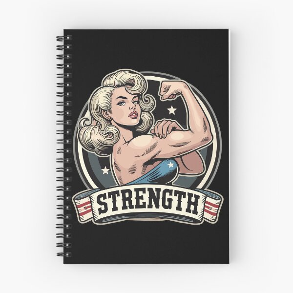 Item preview, Strength strong woman tense arm on blonde gift designed and sold by Pineapple-Tree.