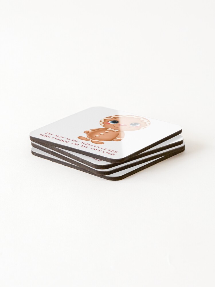 Thumbnail 4 of 5, Coasters (Set of 4), Cute cookie designed and sold by likeforcode.