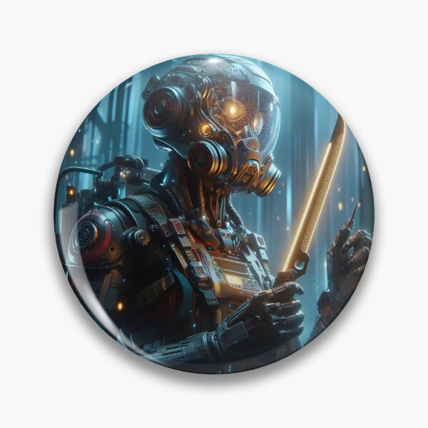 Item preview, Cyberpunk Robo Samurai designed and sold by GalleryBrisArt.