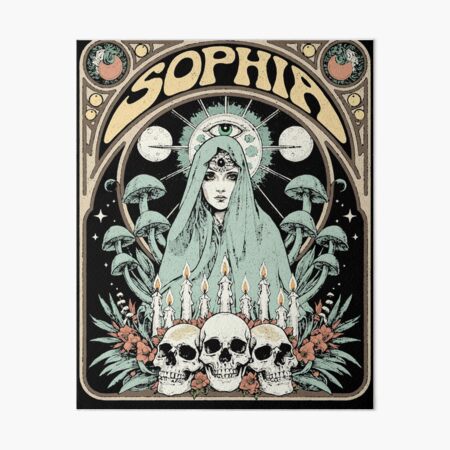 Item preview, Art Nouveau Mystic Mushroom Goddess Sophia  designed and sold by Mystikos Art.
