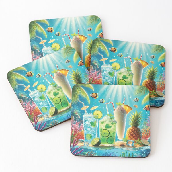 Item preview, Coral Reef Refresh: Tropical Cocktails Underwater Escape designed and sold by PawtopiaDesigns.