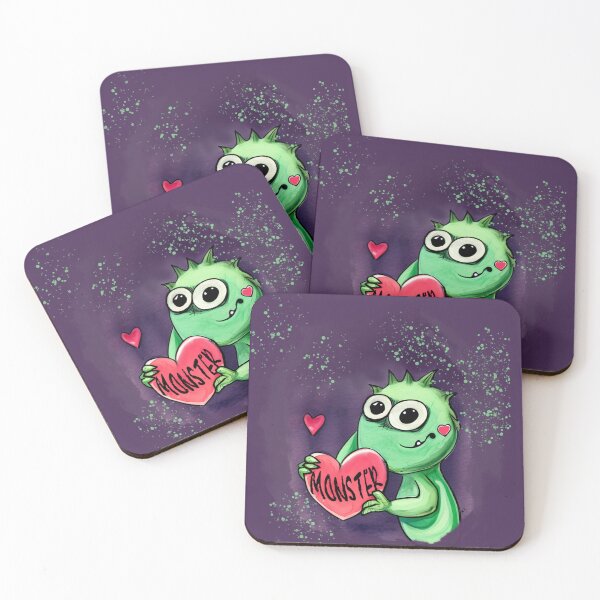 Item preview, Green Love Monster - Cartoon Grunge Art designed and sold by Art-Speaks.
