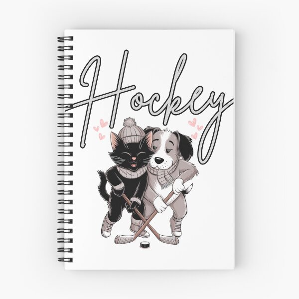 Item preview, Hockey Cat Dog Romance Sticks and Puck designed and sold by JediKittenWars.