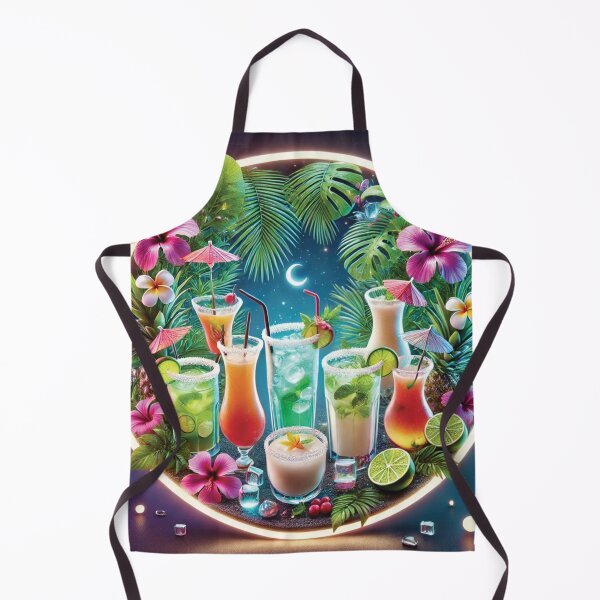 Item preview, Moonlit Tropical Cocktails: Nighttime Paradise Glow designed and sold by PawtopiaDesigns.