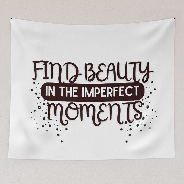 Item preview, Beauty in Imperfection – Inspirational Quote designed and sold by StickersOfficiel.