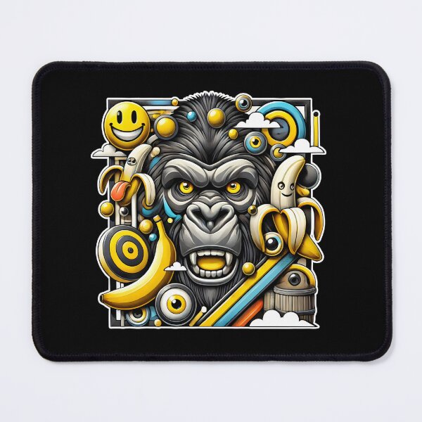 Item preview, funny Funky Gorilla Pop Art Illustration designed and sold by DrawHandArt.