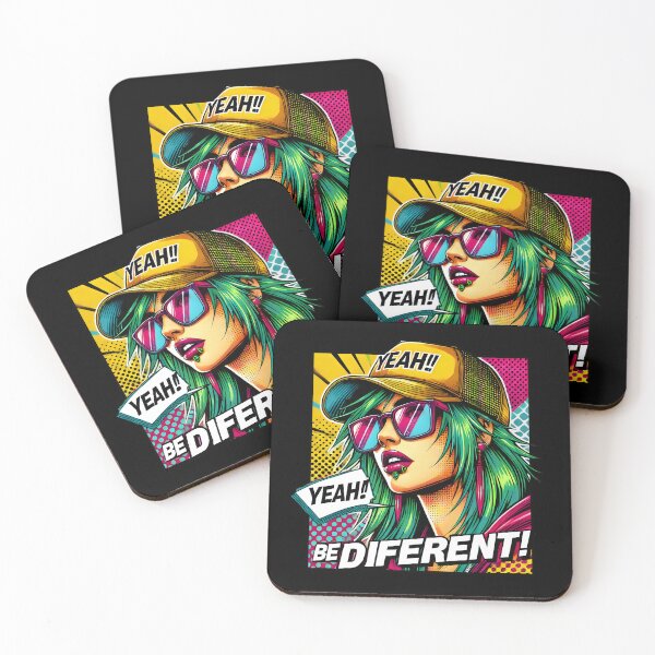 Item preview, be diferent Vibrant Pop Art Design - Cool and Trendy Graphic Illustration designed and sold by DrawHandArt.