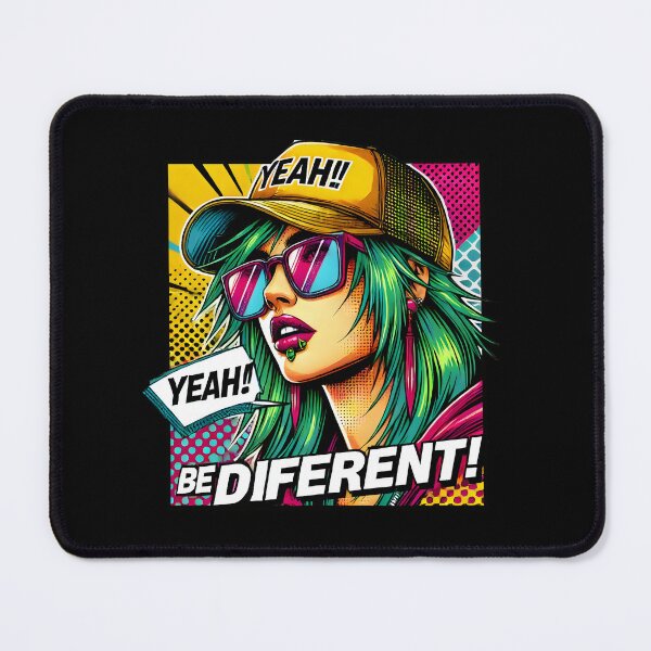 Item preview, be diferent Vibrant Pop Art Design - Cool and Trendy Graphic Illustration designed and sold by DrawHandArt.