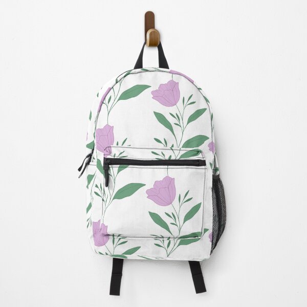 Item preview, pink flower with green leaves designed and sold by Talic-design.