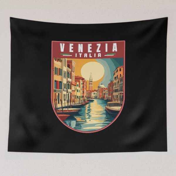 Item preview, Venezia in Veneto Italy Retro Travel Art Bagde designed and sold by MaateoDesign.