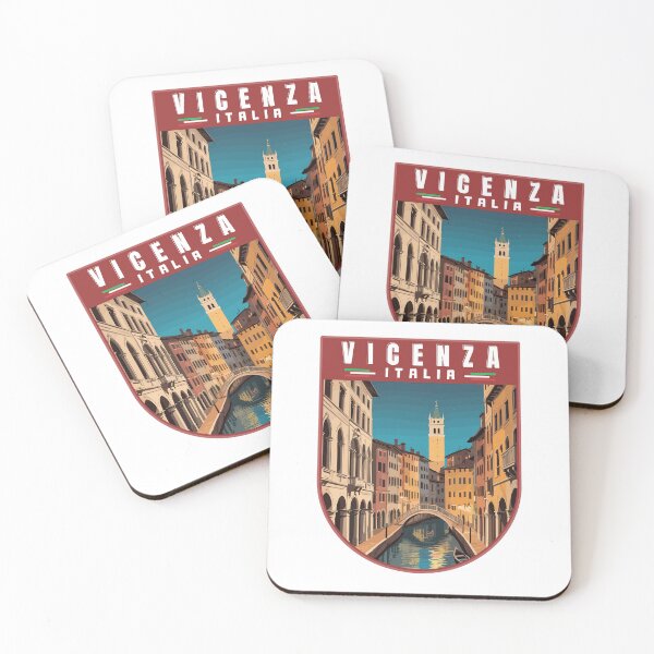 Item preview, Vicenza in Veneto Italy Retro Art Travel Bagde designed and sold by MaateoDesign.