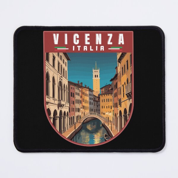 Item preview, Vicenza in Veneto Italy Retro Art Travel Bagde designed and sold by MaateoDesign.
