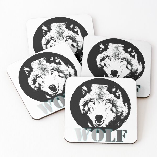Artikelvorschau, Skizze eines Wolfes mit dem Wort „WOLF“ Version 2 entworfen und verkauft von natalik2024.