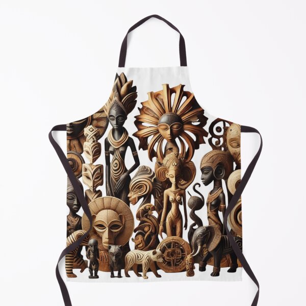 Item preview, Traditional African Art Sculptures – Intricate Wooden Carvings and Cultural Patterns designed and sold by RelaxMusic.