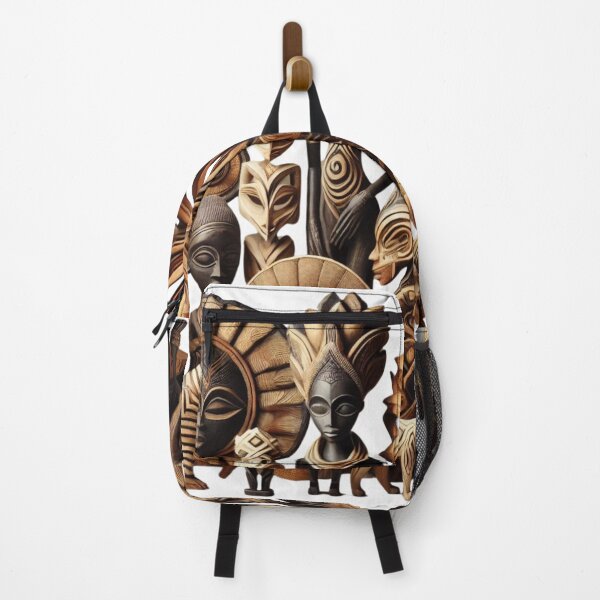 Item preview, Traditional African Art Sculptures – Intricate Wooden Carvings and Cultural Patterns designed and sold by RelaxMusic.