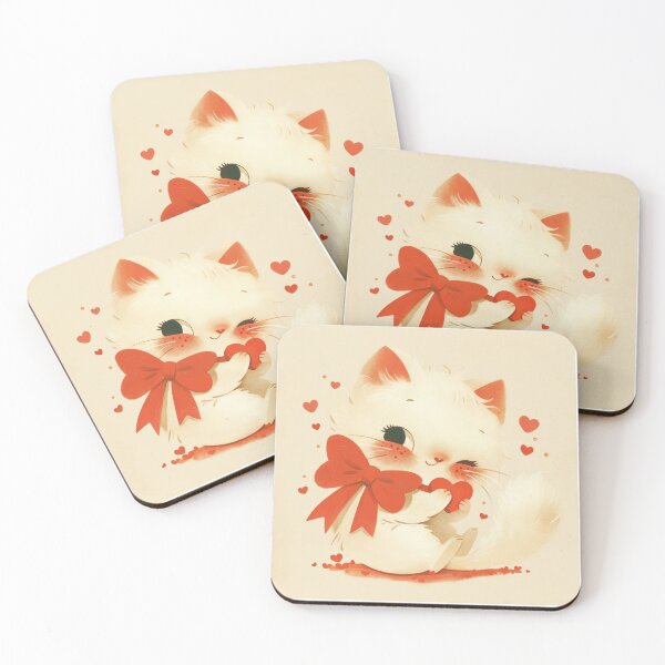 Item preview, Gato retro vintage de San Valentín designed and sold by MendaciousMina.