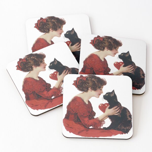 Item preview, Gato retro vintage de San Valentín designed and sold by MendaciousMina.