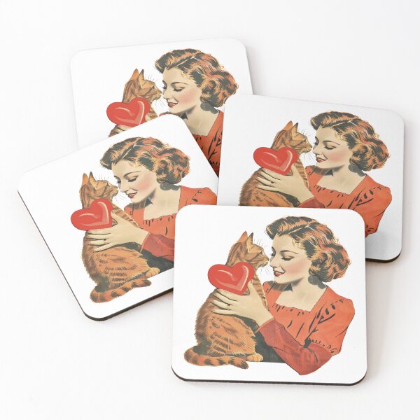 Item preview, Gato retro vintage de San Valentín designed and sold by MendaciousMina.