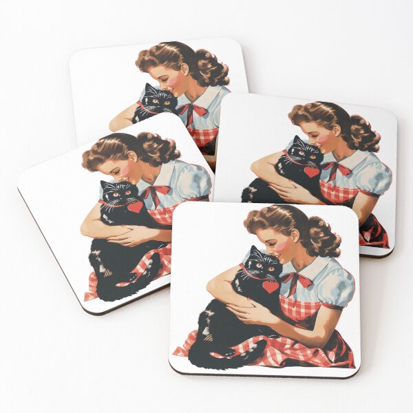Item preview, Gato retro vintage de San Valentín designed and sold by MendaciousMina.