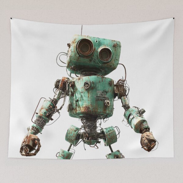 Artikelvorschau, Retro rostiger Roboter entworfen und verkauft von NomadicDreamer.
