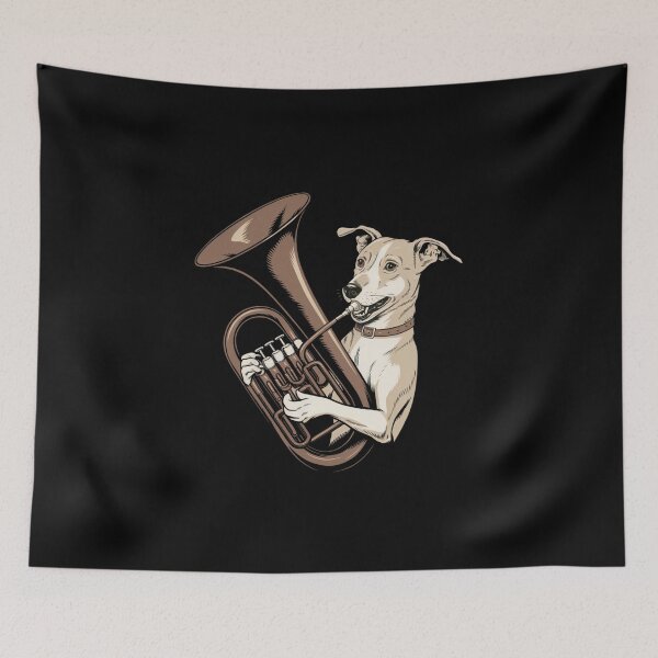 Item preview, Euphonium Dog Music Band Funny designed and sold by ladyindigital.
