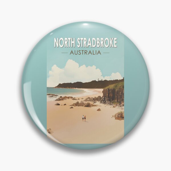 Item preview, North Stradbroke Island Australia Travel Art Vintage designed and sold by KrisSidDesigns.