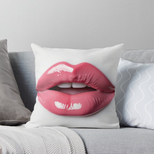 Lips Throw Pillow