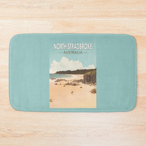 Item preview, North Stradbroke Island Australia Travel Art Vintage designed and sold by KrisSidDesigns.