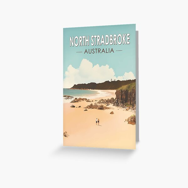 Item preview, North Stradbroke Island Australia Travel Art Vintage designed and sold by KrisSidDesigns.