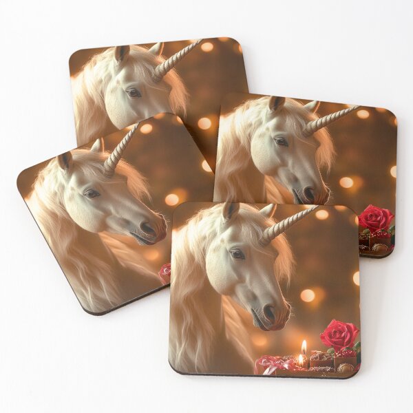 Item preview, Unicorn with Rose and Chocolates designed and sold by ACastilloArt.