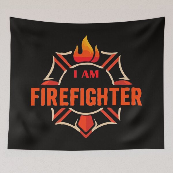 Item preview, I am Firefighter clipart logo vector design designed and sold by X-ecute.