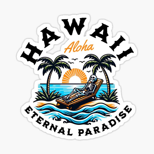Item preview, Hawaiian Beach Skeleton Vibes designed and sold by ChozenOne562.