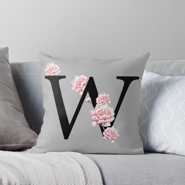 Item preview, Letter W - Peonies Floral uppercase Alphabet Watercolor  designed and sold by ArtOlB.