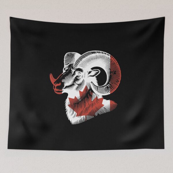 Item preview, CANADA BIGHORN MAPLE LEAF FLAG  designed and sold by justyna-s28.