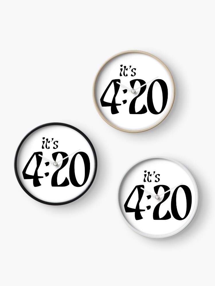 Thumbnail 3 of 4, Clock, it's 4:20 designed and sold by minnayoung.