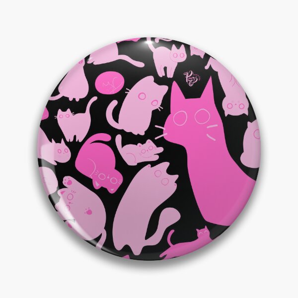 Item preview, Chonky Cat Collage 1 - black and pink designed and sold by ProsetoPrint.